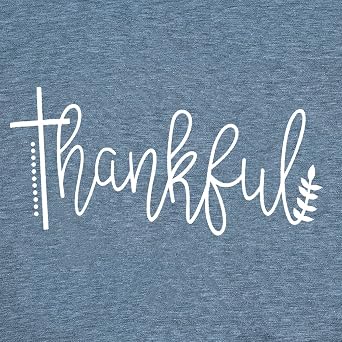 Thanksgiving Shirts for Women Thankful Graphic Casual Short Sleeve Tops
