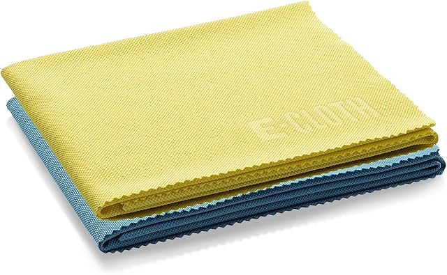 E-Cloth Glass & Polishing Microfibre Cleaning Cloth, 300 Wash Guarantee, Reusable, Assorted Colors, 2 Pack