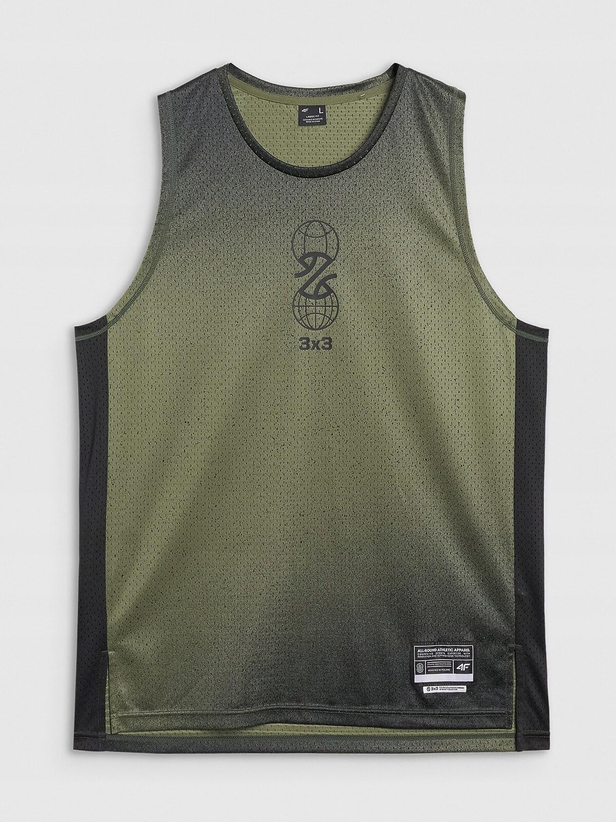 4F Tank top do koszykówki oversize szybkoschnący męski