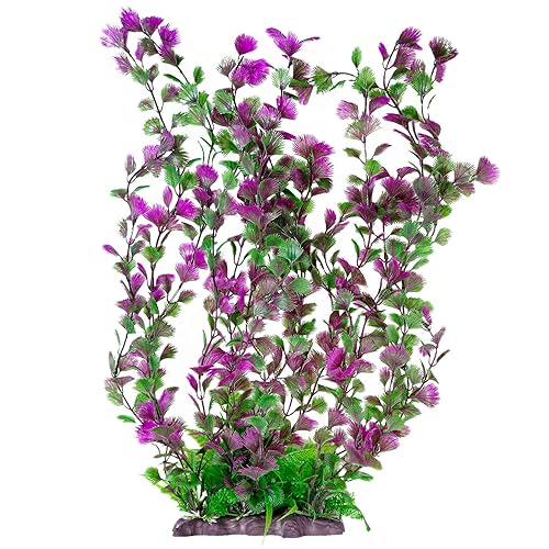 Hamiledyi Aquarium Plastic Plants Aquarium Decor Artificial Fish Tank Plants,Tall