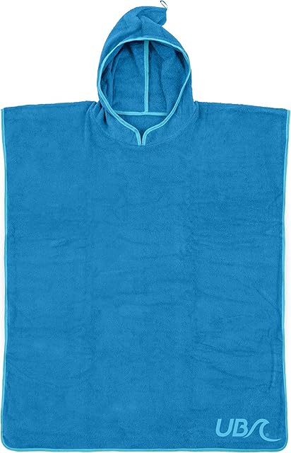 Urban Beach Hooded Beach Towel for Kids, Cotton Pool Towel Poncho, One Size Blue, One-sze, BGG1736
