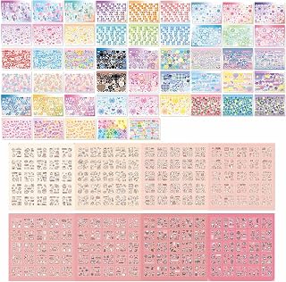 Doraking 200 Sheets Cartoon Cute Stickers 50 Sheets Laser Love Cute Stickers for Arts Craft Greeting Cards Scrapbook Home Decoration