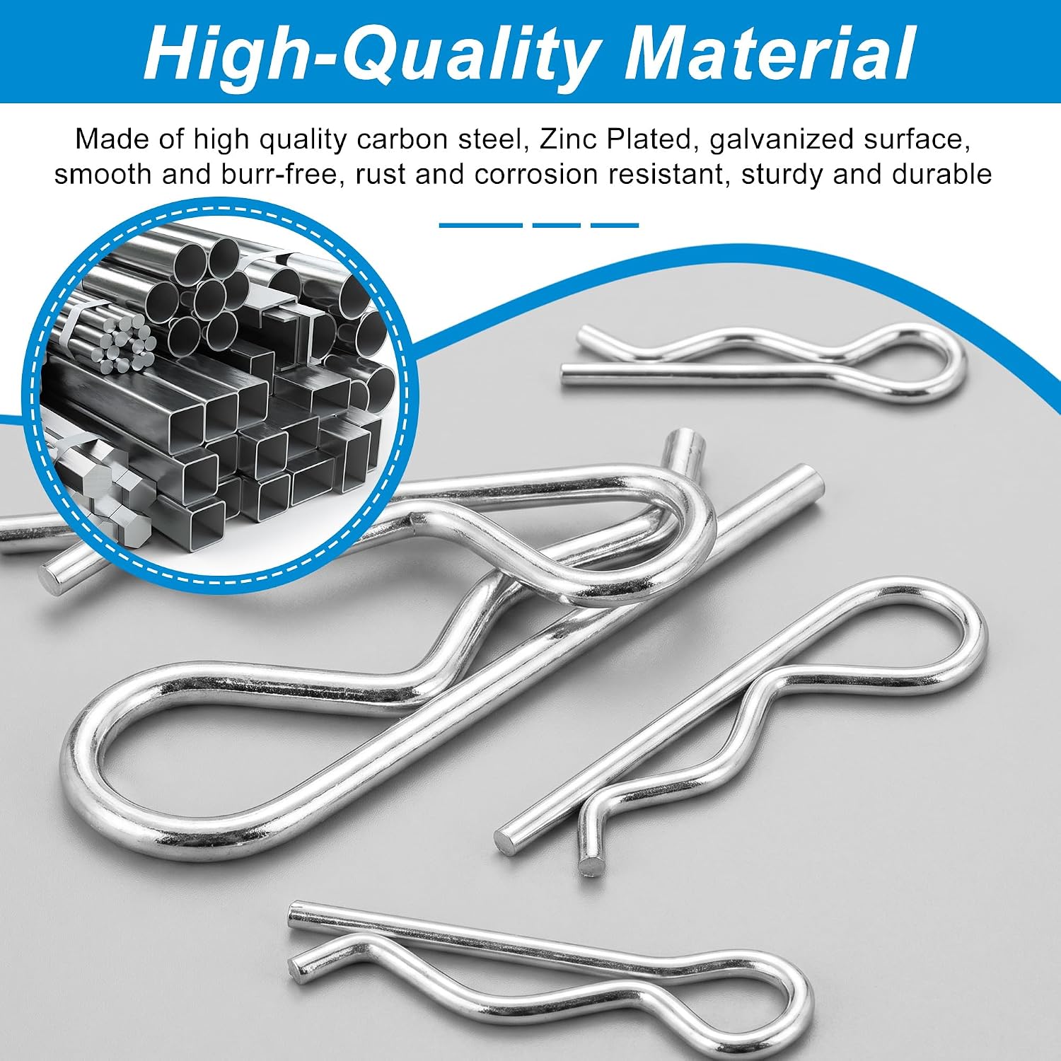 QKP 110Pcs Hardware Pins Assortment Kit, Zinc Plated