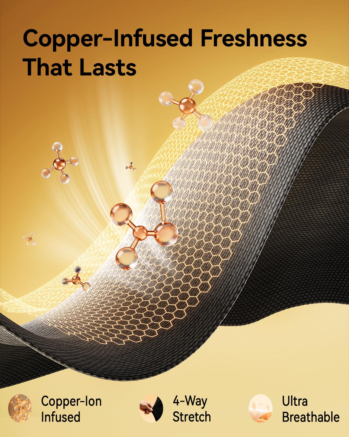 Copper-Infused Thigh Compression Sleeves 1 Pair [Upgrade Medical-Grade & Anti-Slip] Hamstring Compression Sleeves for Workouts, Sports Recovery and Quad & Groin Support, Breathable Upper Leg Sleeve for Women & Men - Image 4