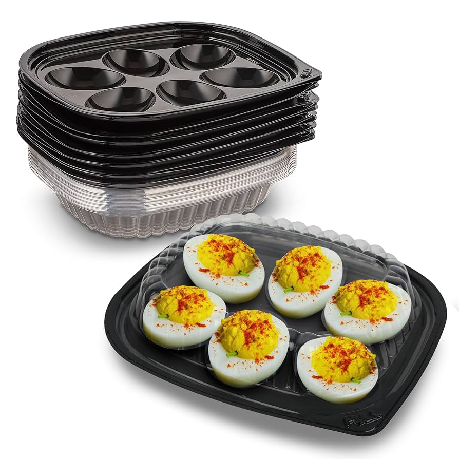 Amazon.com | MT Products Clear Deviled Egg Containers Holds