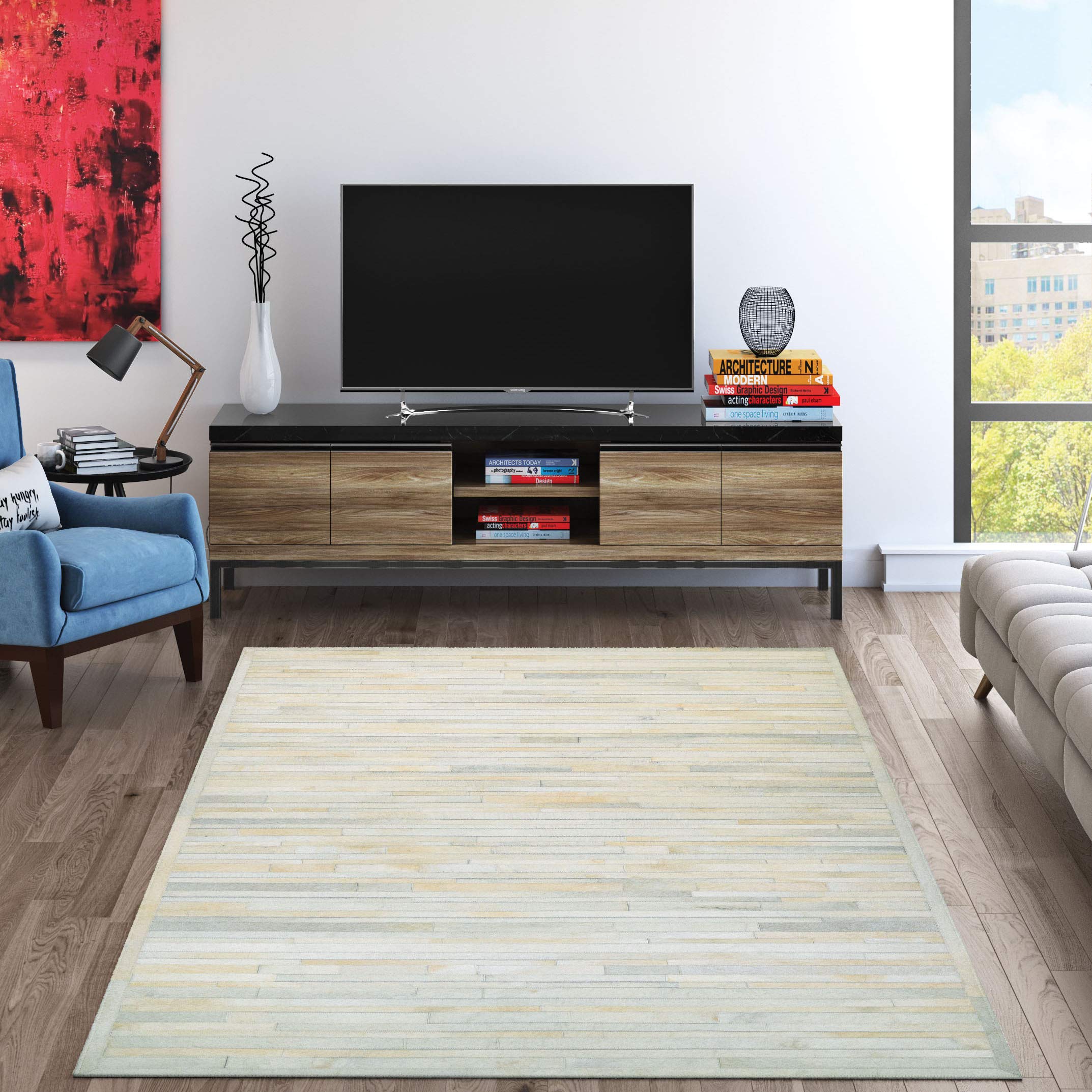 Couristan Chalet Plank Area Rug, 2' x 4', Ivory (00270404020040T)