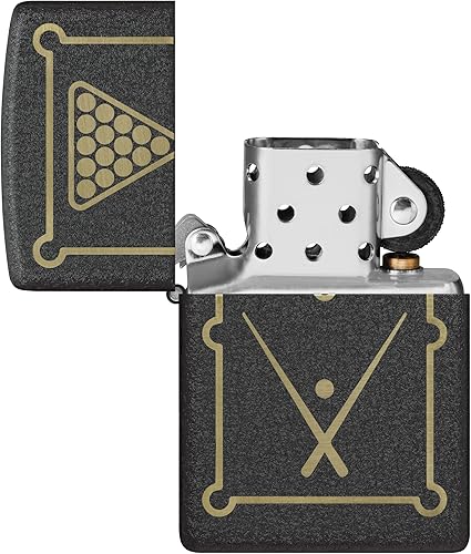 Miniatura 4 de Zippo Encendedor de bolsillo negro con diseño de billar