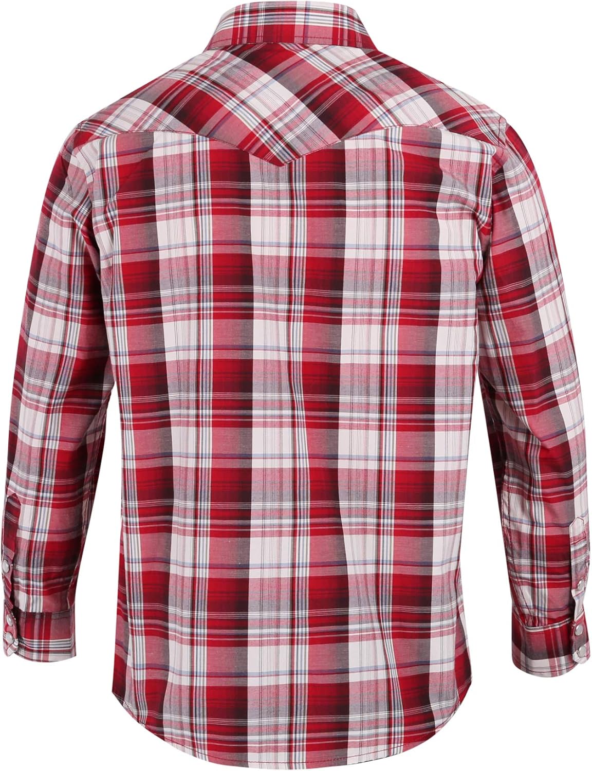 Boy's Toddler Kids Casual Long Sleeve Western Pearl Snap Button Up Plaid Shirt 4-16 Years - Image 2