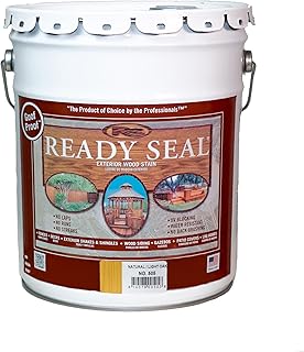 Ready Seal 7966104 5 gal Pail Exterior Wood Stain & Sealer, Light Oak