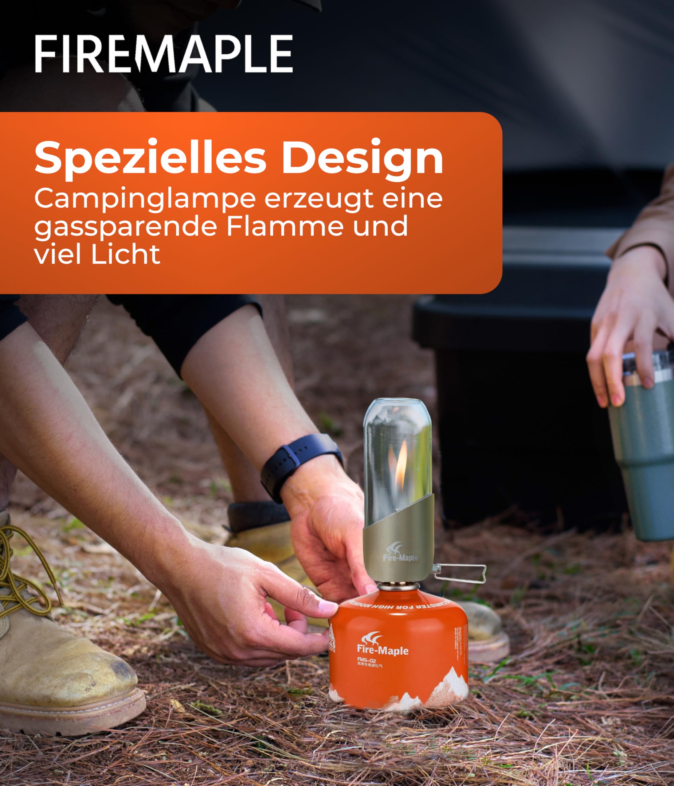 Orange Gaslampe