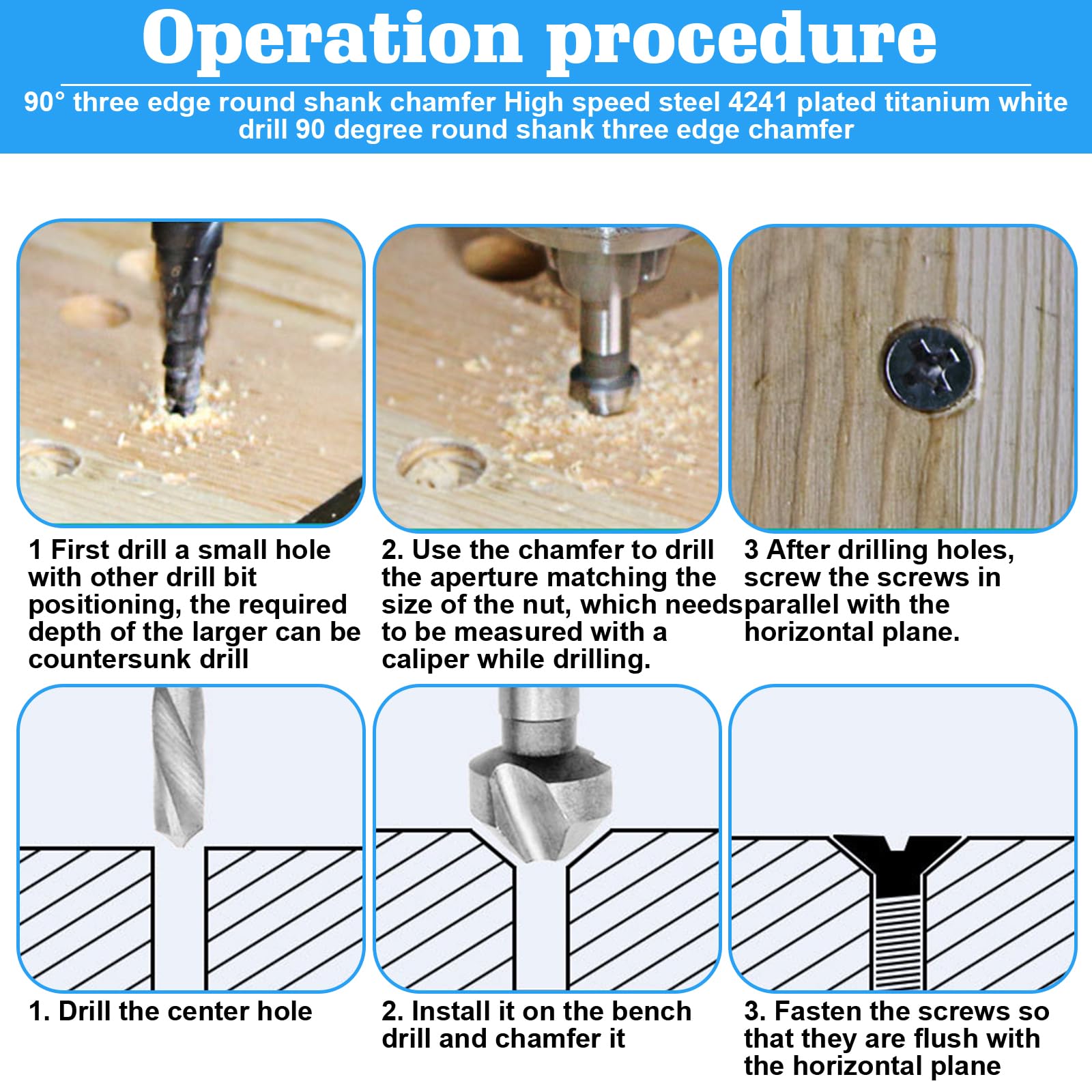 Punta Svasatrice Hssg Svasatore Conico Bab HSSG 90° Per M6 - Foto 11