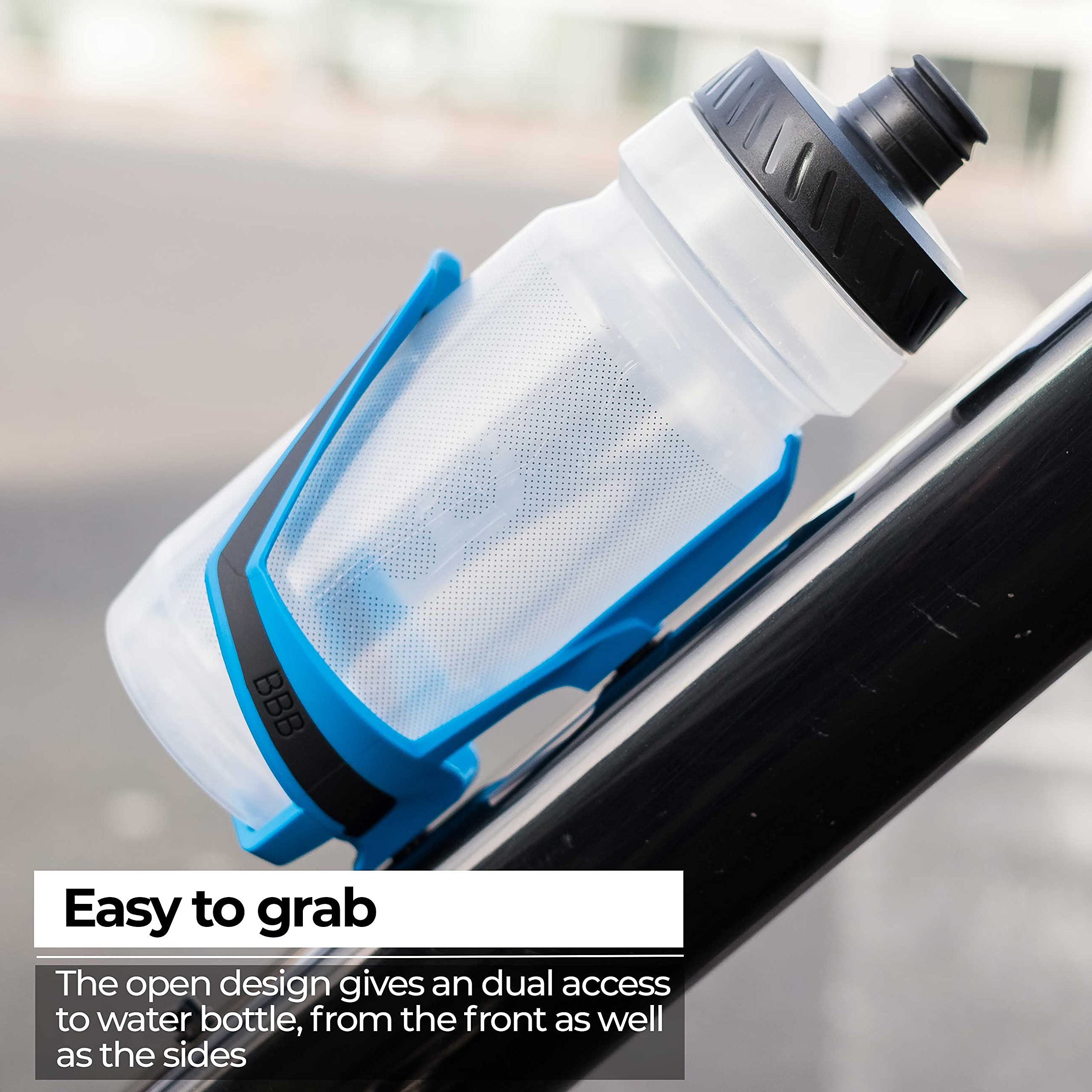 BBB Cycling Portaborraccia E Borraccia Da 550ML Per Tutte Le Biciclette Misura Universale Fueltank Comptank Combination Nero Opaco/Trasparente BBC-03C