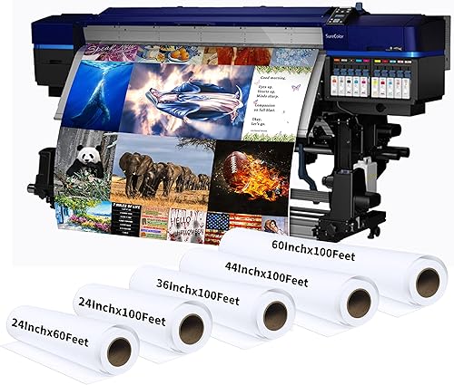 Miniatura 3 de Rollo de lienzo para pintar de 60 pulgadas de ancho  10.23ozm rollo de lienzo de inyección de tinta para pintar, impermeable, formato de poliéster