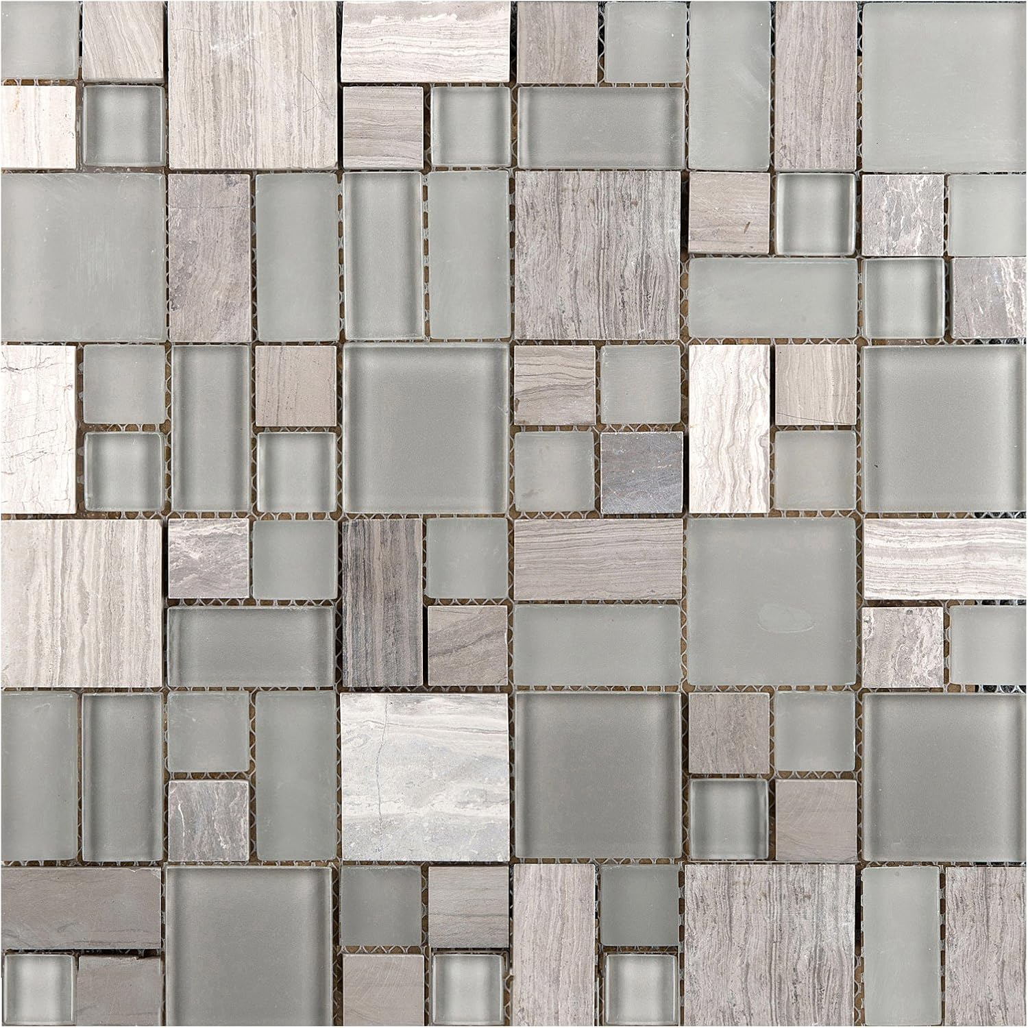 Emser Tile W80LUCECE1313MPB Lucente Certosa Mosaic PTRN - Glass Tile, 13 x 13"
