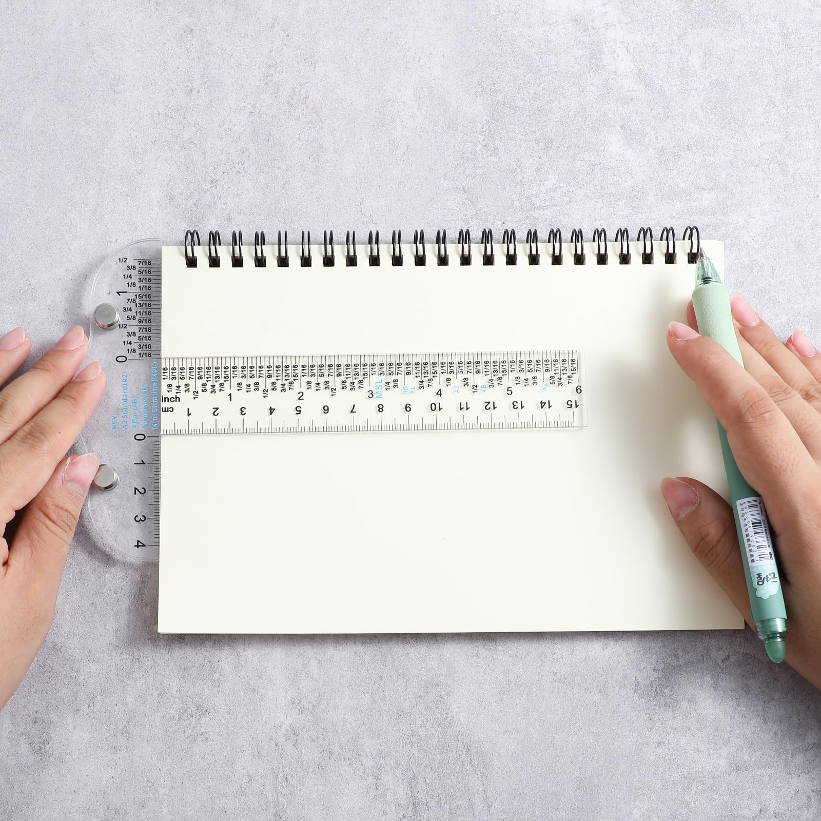 Yuanchu 6 Inches/15cm Acrylic Clear T Square Ruler, 3 Pack Drafting Tools T Ruler Scrapbooking Ruler for Crafting Drafting and General Layout Work Art Framing & Drafting Scrapbooking Crafting - Image 6