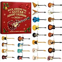 Guitar Advent Calendar 2026, 24 Mini Guitar Ornaments Christmas Countdown Calendar, Musical Holiday Gift for Guitarists & Music Lovers