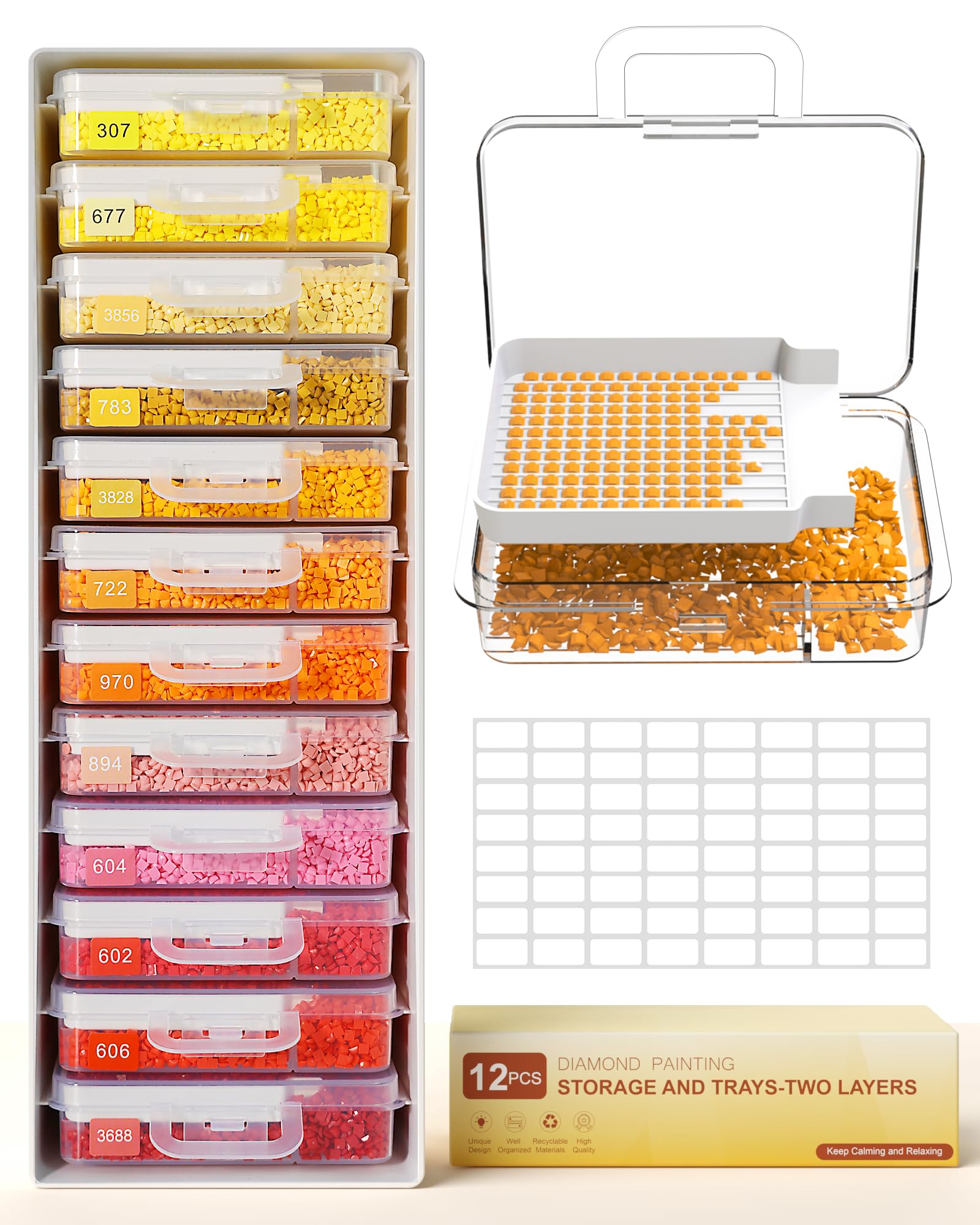 RESIN 2 Diamond コーティング「3セット」 Amazon.com: Redtwo 3-in-1 Diamond Painting Storage Containers