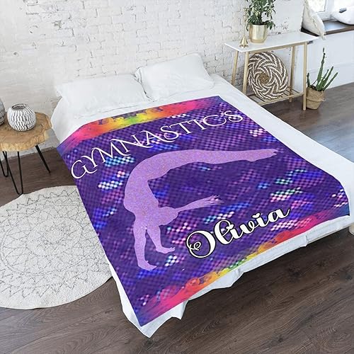 Miniatura 8 de CUXWEOT Manta personalizada con corona dorada y pestañas de forro polar suave con nombre para regalos, sofá cama (50 x 60 pulgadas)