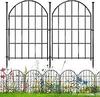 CHTSJQW 26-Pack Arched Garden Fence 17in H x 28ft L - Rustproof No-Dig Metal Animal Barrier for Dogs, Rabbits, Yard & Patio Edging