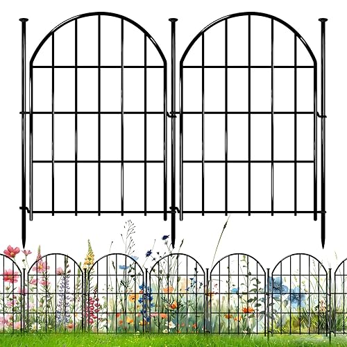 Decorative Garden Fence, 17in X 10.8ft No Dig Fence Panels,