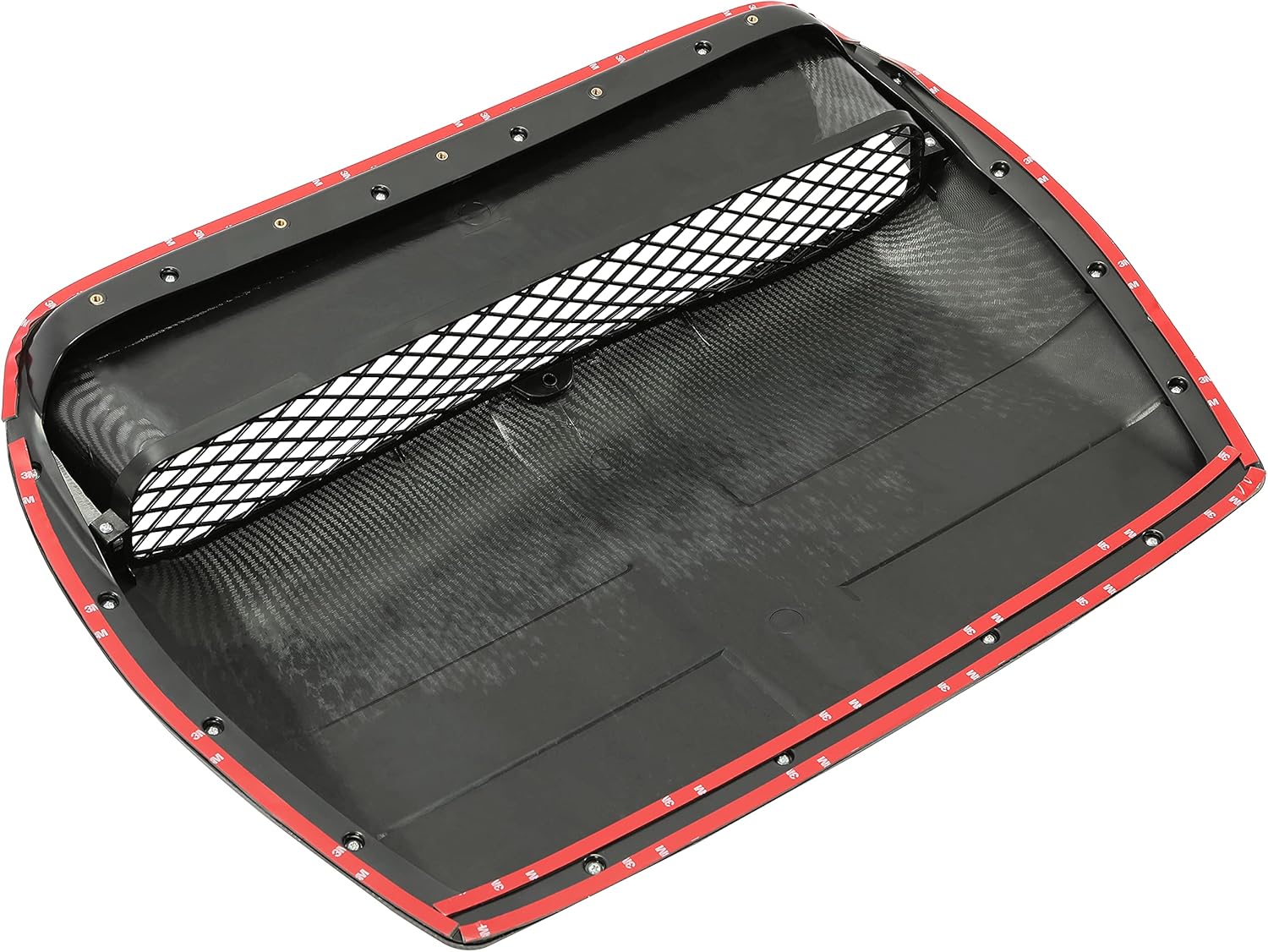 Kojem Front Hood Bonnet Compatible with 2015-2021 Subaru WRX/WRX STI Air Intake Scoop Cover w/Mesh Grille Carbon Fiber Style Hood Vent Cold Air Flow Plastic