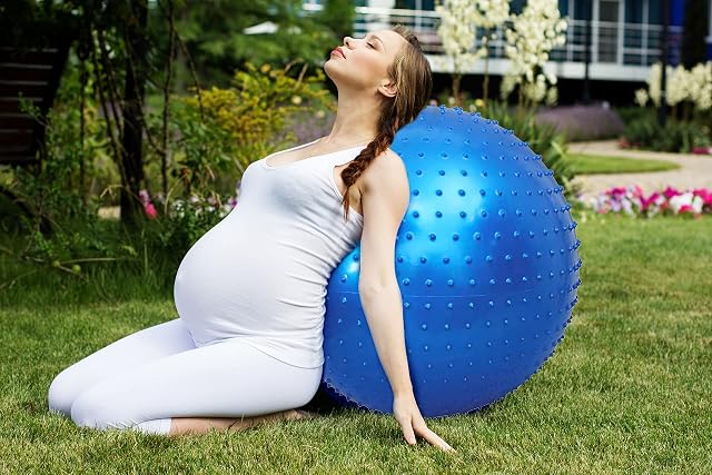 Foto 6 de 7 de penepico Bolas de masaje sensoriales grandes para niños, 85 cm, bolas de yoga hinchables