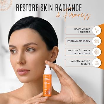 Vitamin C + Tri-Peptide Bright Idea Serum Skin Brightening + Barrier Boost Complex for Radiant, Firm Skin Anti-Aging Face Serum Boosts Collagen & Elasticity - 2 fl oz