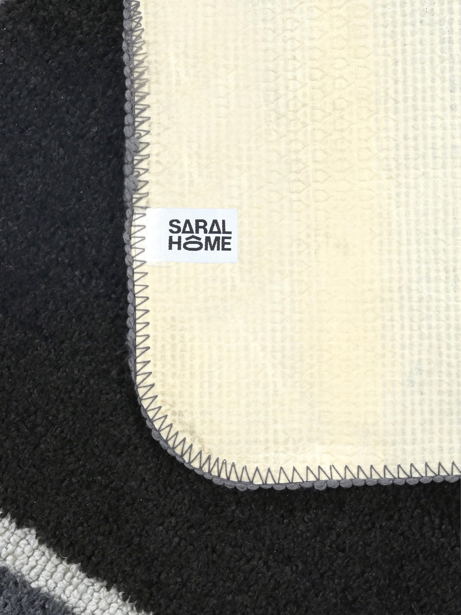 Saral Home Stripe Microfiber Durable & Washable Multipurpose Runner for Home/Kitchen/Living Area/Lobby/Office Entrance with Anti Skid Backing (Black, 60 Cm X 140 Cm) 4
