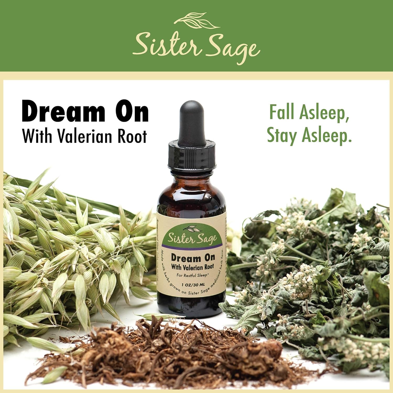 Dream On 100% All Natural Valerian Root Tincture (1 Ounce)