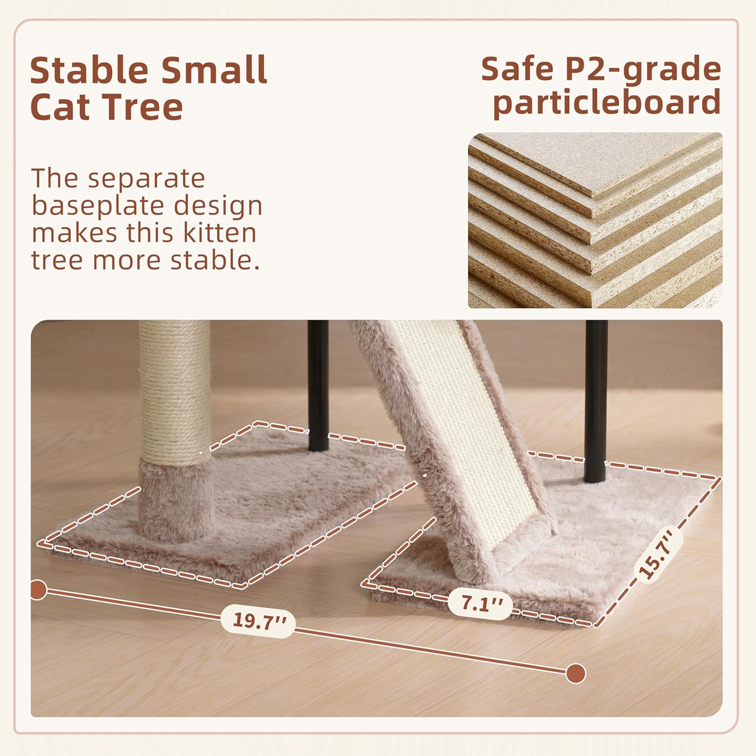 Stable base of the cat tree