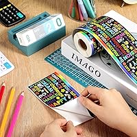 Vista 5 de Pajean Bordes de tablón de anuncios con cita inspiradora de 98.4 pies, impermeable, borde motivacional, autoadhesivo, mentalidad de crecimiento