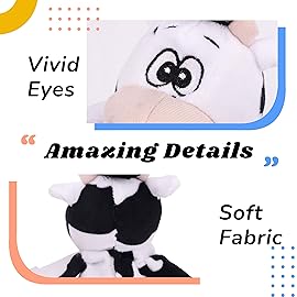 Hopearl Talking Singing Cow Repeats What You Say Walking Electric Interactive Animated Toy Speaking Plush Buddy Gifts for Toddlers, 8\'\'