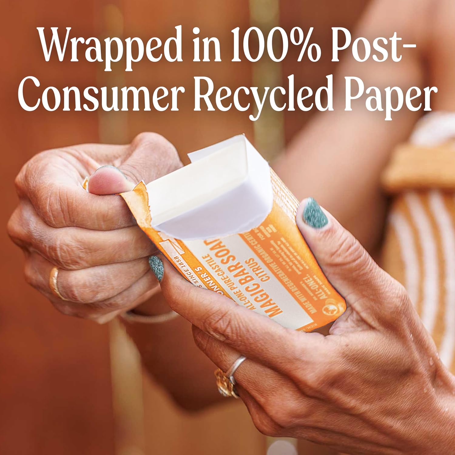 Dr. Bronner's Pure-Castile Magic Soap Bar (Citrus, 5 oz, 6-Pack)- Bath Soap with Regenerative Organic Certified Oils - For Face, Body & Hair - Gentle, Vegan - Bars for Men & Women - Image 6