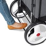 Radio Flyer City Luxe Stroll ‘N Wagon, Grey Push Wagon avec parent Caddy et poches de stockage interne, pliage Wagon pour 1+ Années (Exclusivité Amazone)
