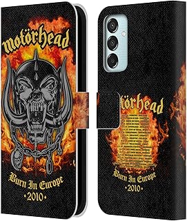 Head Case Designs Officially Licensed Motorhead Burn in Europe Tours Leather Wallet Case Compatible with Samsung Galaxy M15/F15 5G