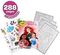 Vista 2 de Crayola Disney Princess - Libro para colorear con calcomanías, regalo para niños, 288 páginas, edades de 3, 4, 5, 6 años