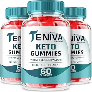 (3 Pack) Teniva Keto Gummies – Advanced Apple Cider Vinegar Keto Support for Consistent Energy, Balance & Body Goals | Delicious, Easy-to-Chew Gummys to Support an Active Lifestyle (180 Gummies)