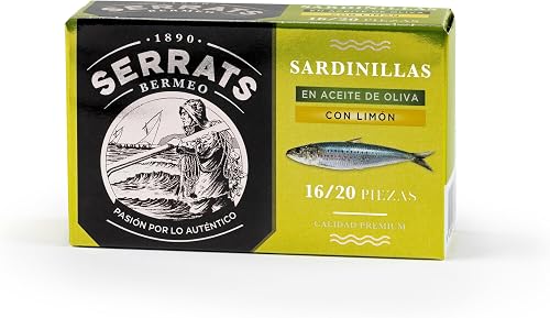 CONSERVAS SERRATS - Sardines Txikis à l'Huile d'Olive Vierge au Citron - 12 Boîtes x 115g (Total : 1380g) - Touche Citronnée Fraîche et Naturelle - Fabrication 100% Artisanale - 3
