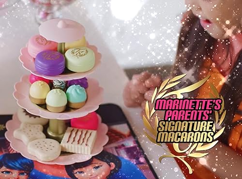 Miniatura 3 de Miraculous Ladybug - Soporte de macaron de Tom & Sabine, juguete de juego de rol con soporte para pasteles y accesorios, juguetes para niños con