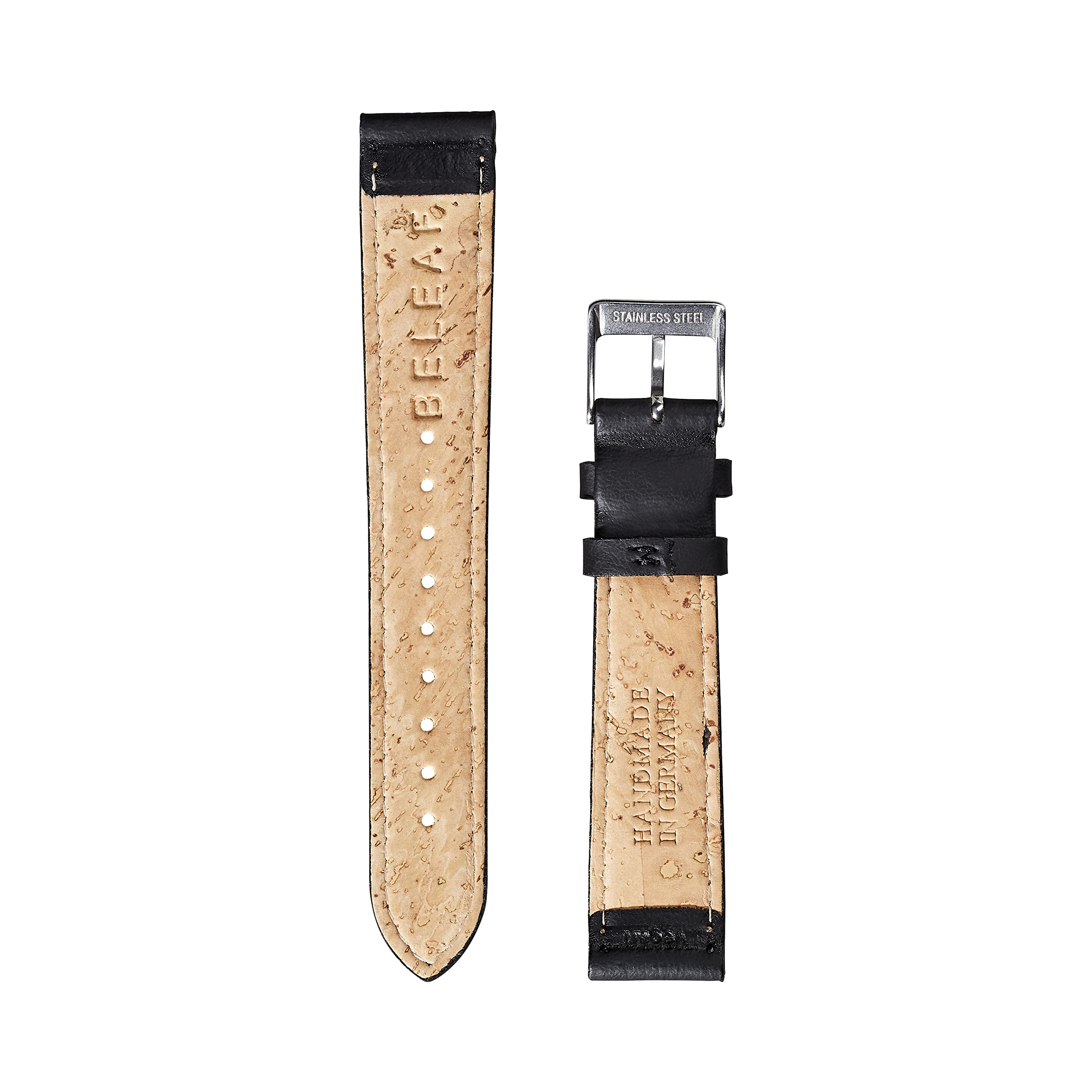 Correa de reloj vegana de plata para hombre – Strap Cactus – piel de cactus – hebilla – sostenible – alternativa de cuero