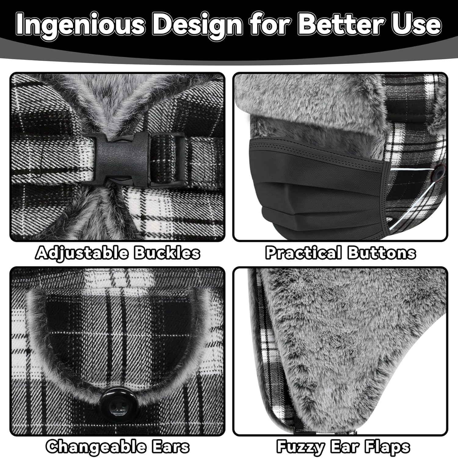 Olreco Toddler Winter Hat Warm Fleece Baby Boy Winter Hat Boys Snow Hats for Kids Trapper Hats Girls Beanie with Ear Flaps - Image 4