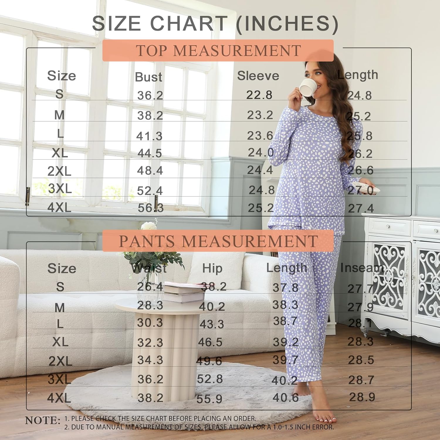 Netsmile Women's Pajama Sets 2 Piece Ladies Long Sleeve Pjs Fall Loungewear Soft Sleepwear with Pockets - Image 5