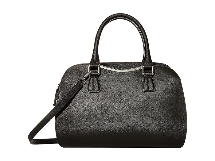 calvin klein on my corner saffiano leather satchel