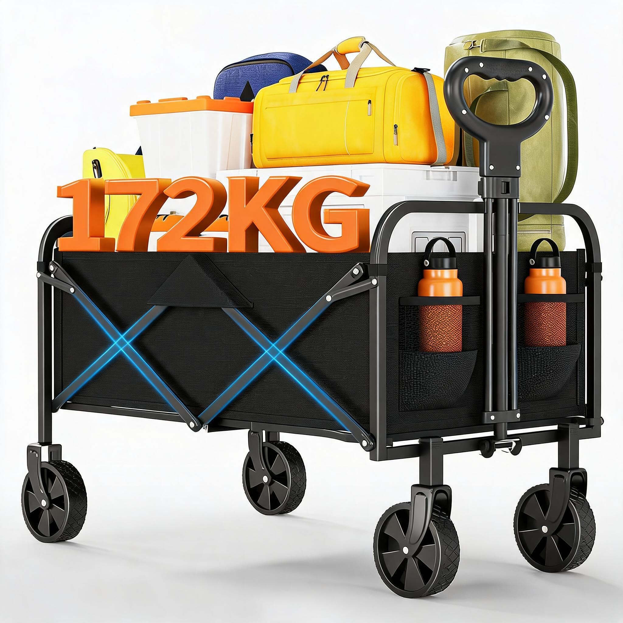 GarveeMore 220L Festival Trolley with Wheels for Outdoor Camping