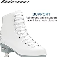 Vista 2 de Bladerunner Ice by Rollerblade Allure - Patines artísticos para mujer, color blanco, patines de hielo