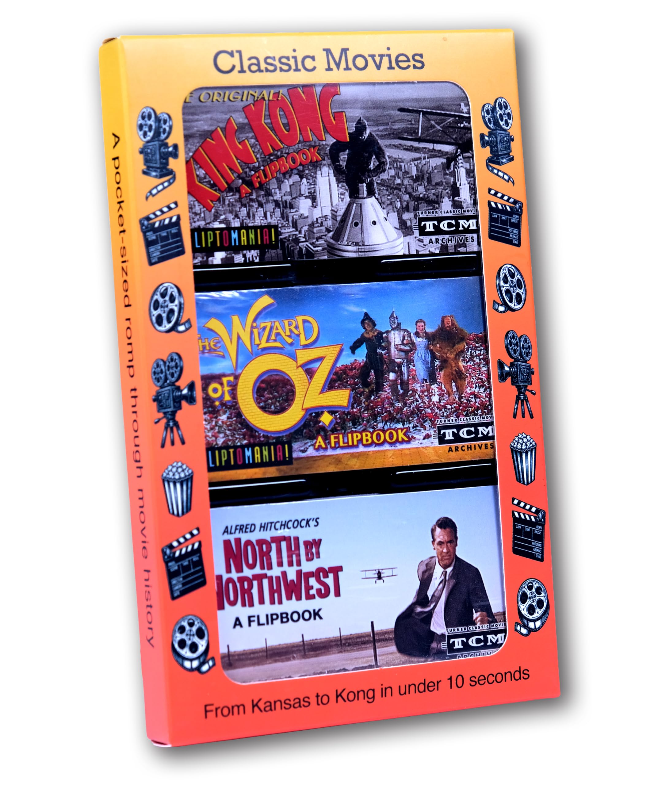 Classic Movies Flipbook 3-Pack, Animation Flip Books for Film Lovers