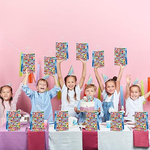 Vista 42 de gisgfim 12 bolsas de arte de pintura prémium con temática artística de cumpleaños, bolsas de golosinas, suministros de regalo, bolsas de regalo