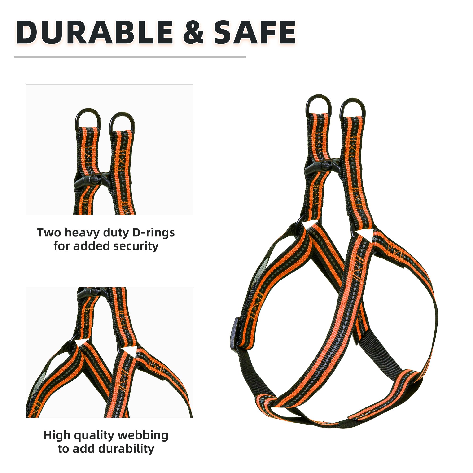 Mile High Life Night Reflective Double Adjustable Band Nylon Small Puppy Pet Dog Combo Collar Leash and Harness Set (Reflective Stripe Lime Green La : Mile High Life Night Reflective Double Adjustable