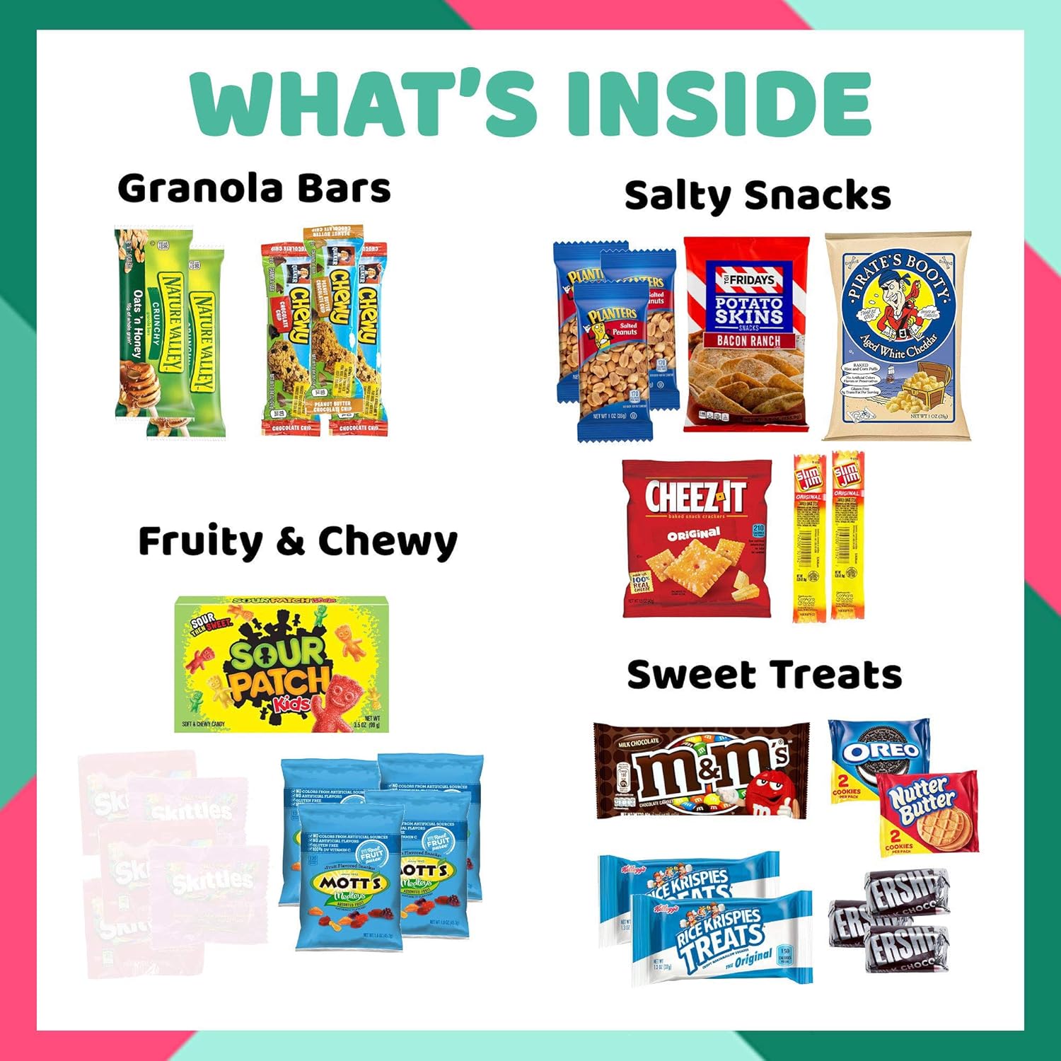 Small Snack Box Care Package ( 31 Piece Variety Pack ) Chips, Candy, Peanuts, Popcorn, Cookies, Gummy Snacks, Chocolates and More - The Care Crate Co.