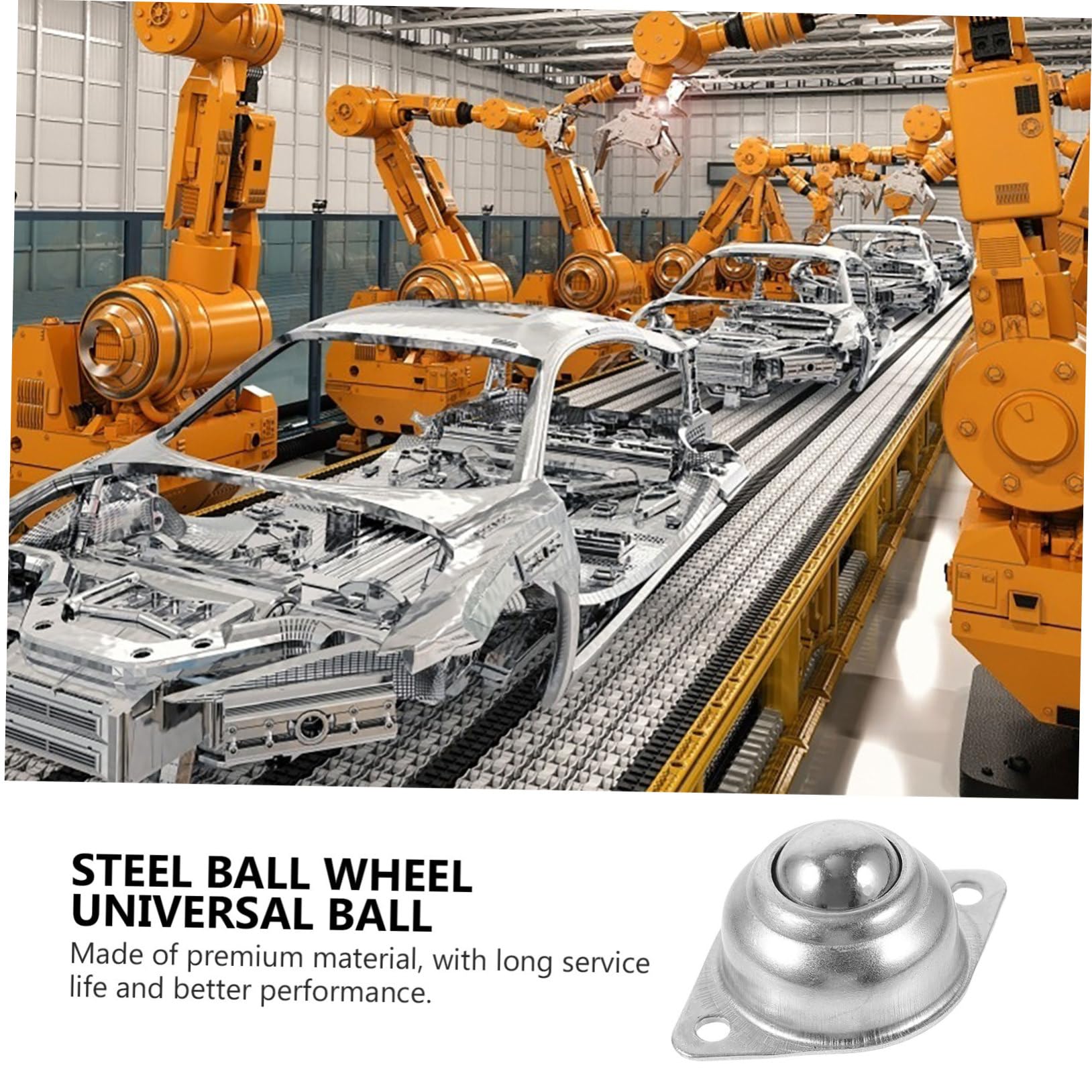 PRETYZOOM 10 Sätze Universalkugel Kleine Lenkrollen Übertragungseinheit Rollenlager Kugelrollen Lagerrad Kugelwirbel Kugelwerfer Lenkrad Kugellagerrolle Universal- Silver Stahl 20 Stück * 10